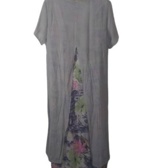 Ejoy Net Layered Mock Jacket Midi Dress - Picture 5 of 5